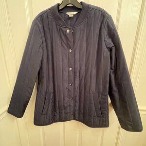 Christopher‎ CJ Banks Quilted Puffer Navy Coat Jacket Size Large